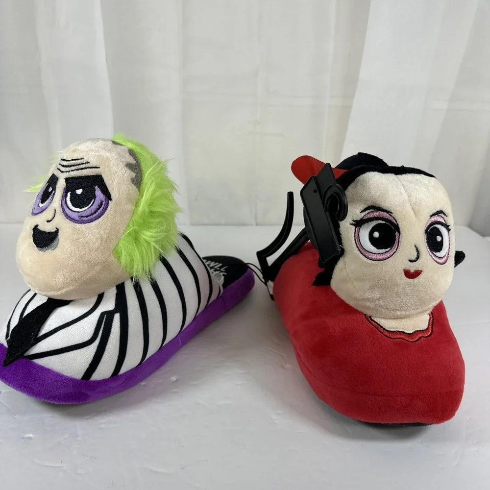 Ground Up Beetle Juice Lydia Deetz Plush‎ Character Slippers Kids 9/10
